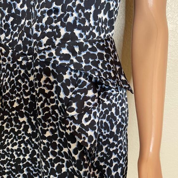 BCBG GENERATION Cheeta Print Cocktail mini Dress BLACK, blue, white SZ 4 in EUC - Picture 5 of 14
